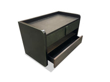 Load image into Gallery viewer, Alban luxury bespoke bedside table with leather and brass finish