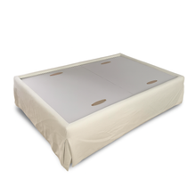 Load image into Gallery viewer, Amode luxury bed base with tailored kick pleats bespoke furniture