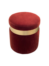Load image into Gallery viewer, Upholstered Arvello pouf for luxury living room interiors