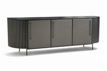 Load image into Gallery viewer, Luxury sideboard with oak, bronze and gloss finishes for designer interiors