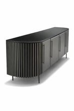 Load image into Gallery viewer, Luxury sideboard with oak, bronze and gloss finishes for designer interiors