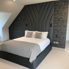 Load image into Gallery viewer, Balzac bespoke headboard hand crafted luxury furniture made in Britain