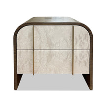 Load image into Gallery viewer, Regency style bedside table with solid brass handles