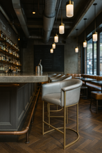 Load image into Gallery viewer, British made bespoke furniture Bronx Bar Stool handcrafted UK