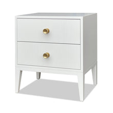 Load image into Gallery viewer, Contemporary bedside table with oak or lacquer finish