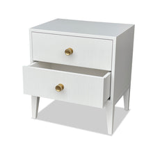 Load image into Gallery viewer, Contemporary bedside table with oak or lacquer finish
