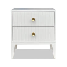 Load image into Gallery viewer, Contemporary bedside table with oak or lacquer finish