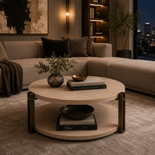 Load image into Gallery viewer, Chelmsford bespoke luxury coffee table handcrafted in Britain for luxury interior design and contemporary London living
