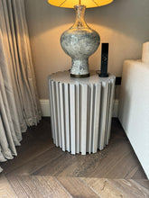 Load image into Gallery viewer, Clocks side table luxury bespoke furniture made in Britain