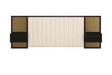 Load image into Gallery viewer, Connaught bespoke headboard with bedsides hand crafted luxury furniture made in Britain