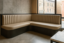 Load image into Gallery viewer, Handcrafted bespoke banquette seating for dining room