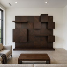 Load image into Gallery viewer, Made in Britain geometric shelving unit with LED lighting