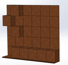 Load image into Gallery viewer, Made in Britain geometric shelving unit with LED lighting