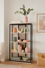 Load image into Gallery viewer, Made in Britain luxury shelving unit mirrored back panel detail