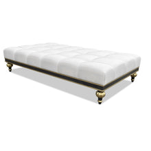 Load image into Gallery viewer, Upholstered Duchess ottoman for luxury living room interiors