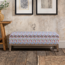 Load image into Gallery viewer, Mid Century handmade luxury bench with timber frame