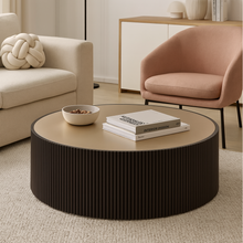 Load image into Gallery viewer, Janus bespoke luxury coffee table handcrafted in Britain for luxury interior design and contemporary London living