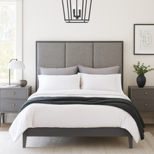 Load image into Gallery viewer, Jarvis bespoke headboard hand crafted luxury furniture made in Britain