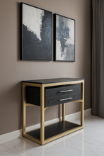 Load image into Gallery viewer, Laryssens luxury bespoke bedside table open frame design