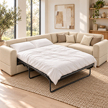 Load image into Gallery viewer, Hand made bespoke corner sofa with sofa bed for interior designers