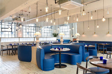 Load image into Gallery viewer, UK manufactured bespoke banquette seating hospitality space London