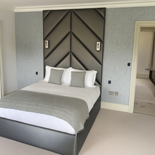 Load image into Gallery viewer, Manning bespoke headboard hand crafted luxury furniture made in Britain