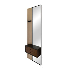 Load image into Gallery viewer, Model J luxury bespoke mirror made in Britain with storage and hooks