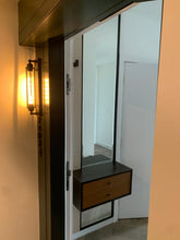 Load image into Gallery viewer, Model J luxury bespoke mirror made in Britain with storage and hooks