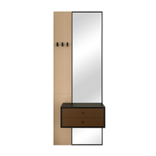 Load image into Gallery viewer, Model J luxury bespoke mirror made in Britain with storage and hooks