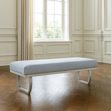 Load image into Gallery viewer, Luxury bespoke bench with custom fabric upholstery