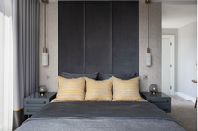 Load image into Gallery viewer, Podium bespoke headboard hand crafted luxury furniture made in Britain
