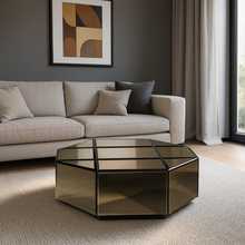 Load image into Gallery viewer, Reflex bespoke luxury coffee table handcrafted in Britain for luxury interior design, contemporary London living, and sophisticated luxury lifestyle interiors.