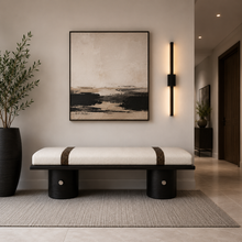 Load image into Gallery viewer, Contemporary upholstered luxury bench for bespoke interiors