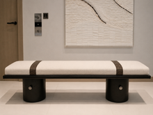 Load image into Gallery viewer, Contemporary upholstered luxury bench for bespoke interiors