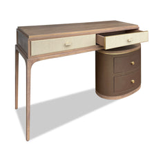Load image into Gallery viewer, Handmade British bespoke desk with brass detailing