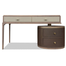 Load image into Gallery viewer, Handmade British bespoke desk with brass detailing
