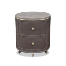 Load image into Gallery viewer, Tomlin luxury bespoke bedside table upholstered rounded design