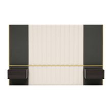 Load image into Gallery viewer, Trowbridge bespoke headboard with bedside tables hand crafted made in Britain