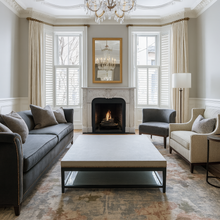 Load image into Gallery viewer, Wattleman bespoke luxury coffee table handcrafted in Britain for luxury interior design, contemporary London living, bespoke furniture projects, and sophisticated luxury lifestyle interiors.