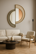 Load image into Gallery viewer, Woolworth luxury bespoke mirror made in Britain with brass detail