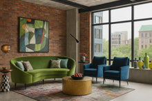 Load image into Gallery viewer, Baku Sofa styled in elegant London living room – bespoke furniture for interior designers