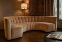 Load image into Gallery viewer, Fallow bespoke banquette seating in luxury upholstery