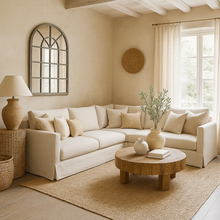 Load image into Gallery viewer, Hampstead Corner Sofa front view showing deep seating and classic design