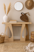 Load image into Gallery viewer, Mellisanthi Bespoke Luxury Extendable Console Table handcrafted in Britain, transforming from an elegant console table into a luxury dining table for sophisticated interior design projects and London living.