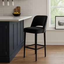 Load image into Gallery viewer, Nero Bar Stool bespoke luxury furniture London made in Britain