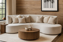 Load image into Gallery viewer, Luxury bespoke Sonoma Sofa in premium fabric – curved designer sofa for London interiors