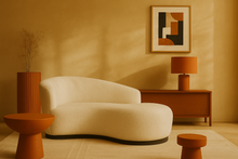 Load image into Gallery viewer, Made in Britain modern chaise longue upholstered detail