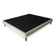 Load image into Gallery viewer, Brolin luxury bed base with slim upholstered frame and wooden legs