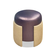 Load image into Gallery viewer, Upholstered Clipper pouf for luxury living room interiors