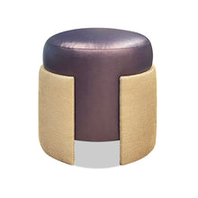 Load image into Gallery viewer, Upholstered Clipper pouf for luxury living room interiors